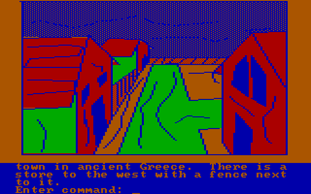 Hi-Res Adventure #4: Ulysses and the Golden Fleece IBM PC/Compatibles Screenshot: Game start.
