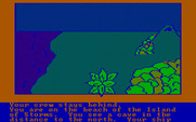 Hi-Res Adventure #4: Ulysses and the Golden Fleece for IBM PC/Compatibles - Landed on an island.