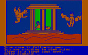 Hi-Res Adventure #4: Ulysses and the Golden Fleece for IBM PC/Compatibles - I found a cage being guarded.