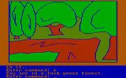 Hi-Res Adventure #4: Ulysses and the Golden Fleece for IBM PC/Compatibles - In a forest.