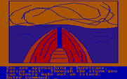Hi-Res Adventure #4: Ulysses and the Golden Fleece for IBM PC/Compatibles - It's a hurricane!