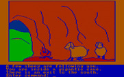 Hi-Res Adventure #4: Ulysses and the Golden Fleece for IBM PC/Compatibles - Building a fire.