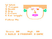 FaceMaker for TRS-80 Color Computer - It's time to play a game with my face!  (color set 1).