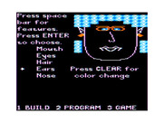 FaceMaker for TRS-80 Color Computer - Building a face (color set 3).