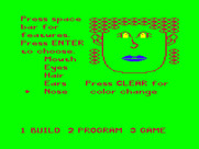 FaceMaker for TRS-80 Color Computer - Building a face (color set 2).