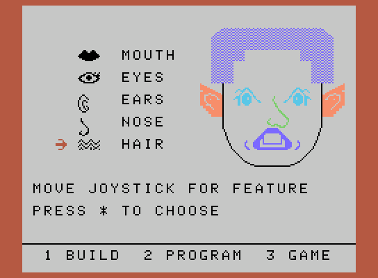 FaceMaker ColecoVision Screenshot: I have a complete face now!