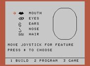 FaceMaker for ColecoVision - You start with an empty face.