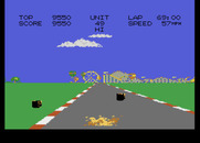 Pole Position II for Atari 7800 - Crash! You have infinite racecars, however precious time is lost.