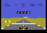 Pole Position II for Atari 7800 - The test track is the simplest of the four tracks.