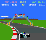 Pole Position II for Arcade - An audience watches during the qualifying race...