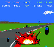 Pole Position II for Arcade - I crashed into a billboard!