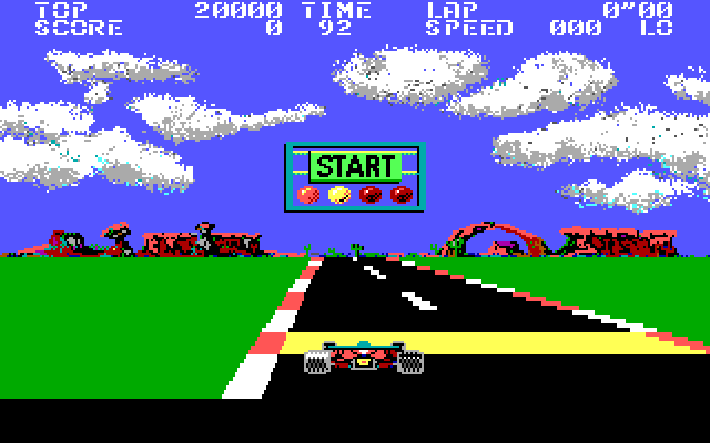 Pole Position II IBM PC/Compatibles Screenshot: Ready to race?