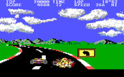 Pole Position II for IBM PC/Compatibles - Crashed on this mountanous racetrack.