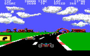Pole Position II for IBM PC/Compatibles - Racing; here's a sharp turn!
