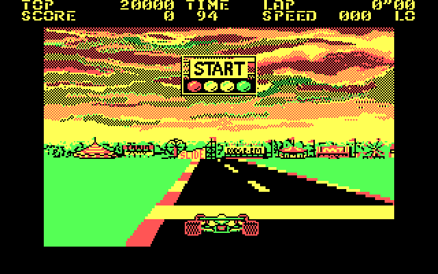 Pole Position II IBM PC/Compatibles Screenshot: Ready to race?