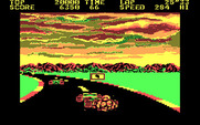 Pole Position II for IBM PC/Compatibles - Careful, don't crash into other cars.