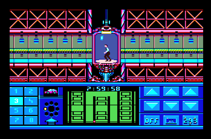 Impossible Mission II Apple IIgs Screenshot: Game start.