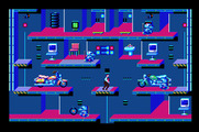 Impossible Mission II for Apple IIgs - Lights are on now...lots of objects to search!