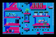 Impossible Mission II for Apple IIgs - Exploring a room; watch out for those robots!
