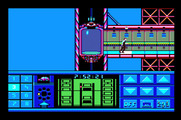 Impossible Mission II for Apple IIgs - Running through one of many hallways...