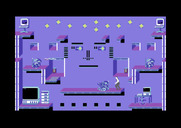 Impossible Mission II for Commodore 64 - The same room as before with the lights on.