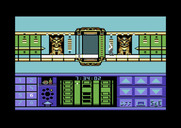 Impossible Mission II for Commodore 64 - The path to the next tower is blocked.