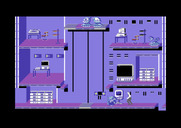 Impossible Mission II for Commodore 64 - Avoid robots when exploring.