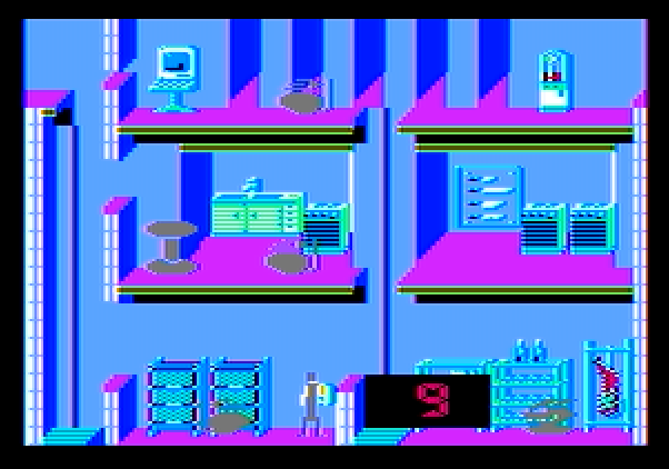 Impossible Mission II Apple II Screenshot: I found a clue!