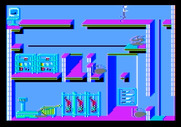 Impossible Mission II for Apple II - Each room in the game has a different layout.