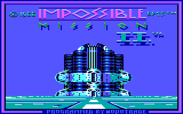 Impossible Mission II IBM PC/Compatibles Screenshot: Title screen.