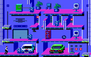 Impossible Mission II for IBM PC/Compatibles - Looks like this is the garage...