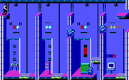 Impossible Mission II for IBM PC/Compatibles - One of many rooms; this one has some tall walls!