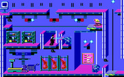 Impossible Mission II for IBM PC/Compatibles - Zapped by a security robot.
