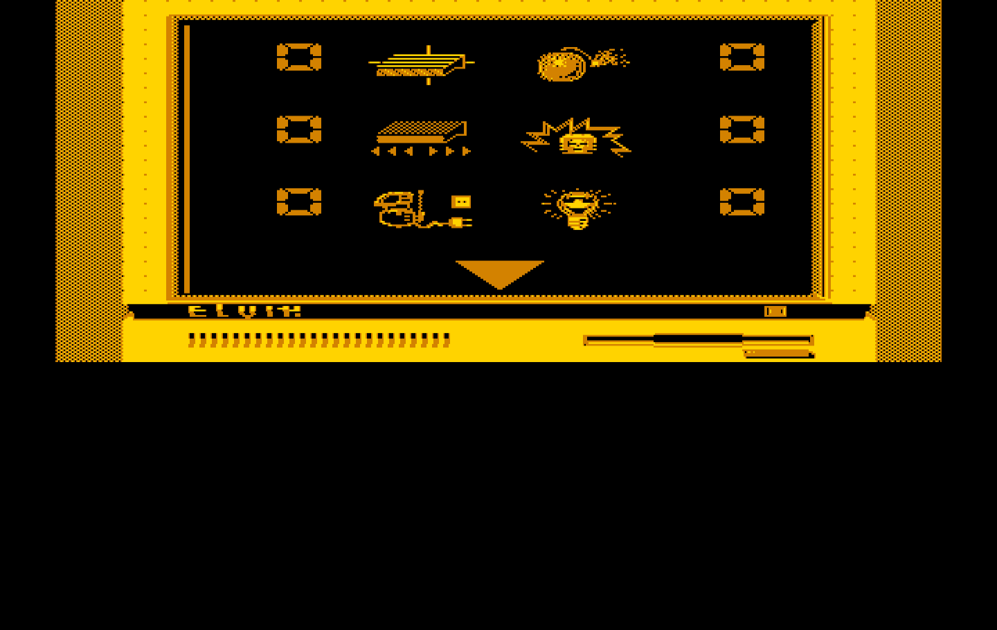 Impossible Mission II IBM PC/Compatibles Screenshot: Computer terminals can help you in your mission; if you have found the right clues!