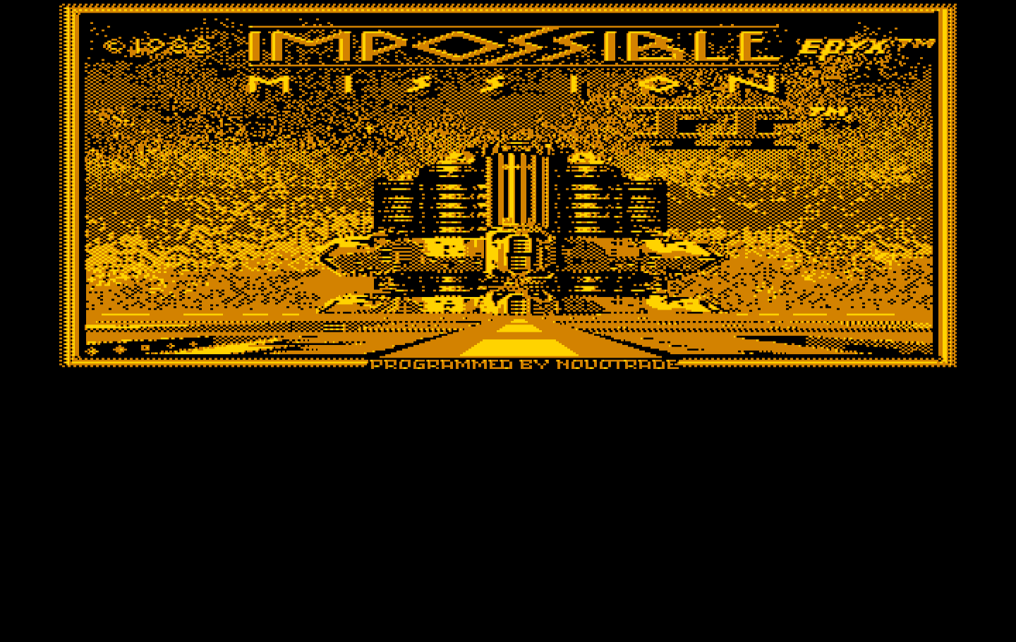 Impossible Mission II IBM PC/Compatibles Screenshot: Title screen.