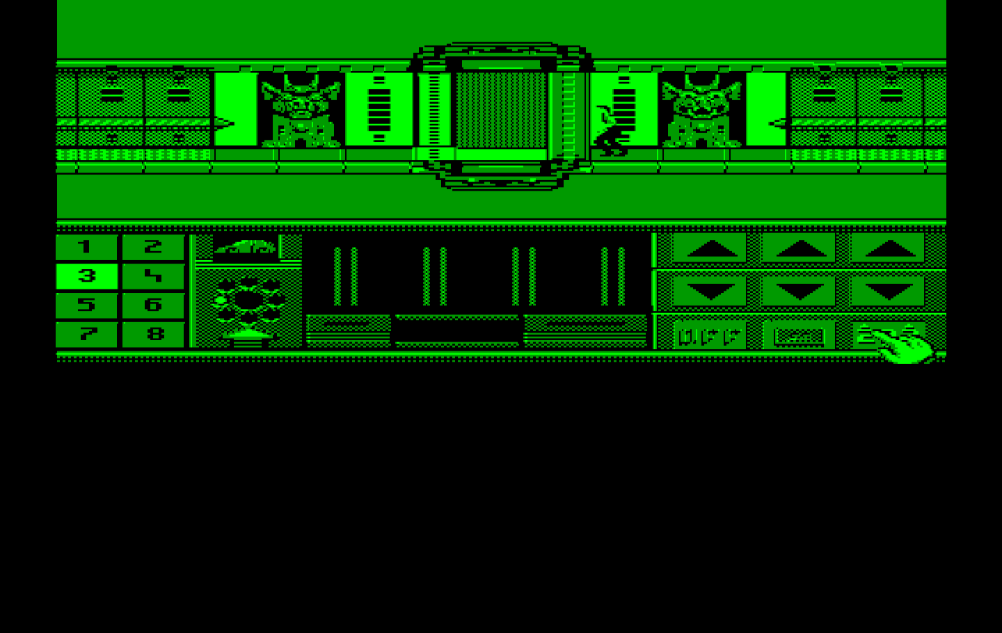 Impossible Mission II IBM PC/Compatibles Screenshot: This is the entrance to the next tower but I don't have the combination yet.