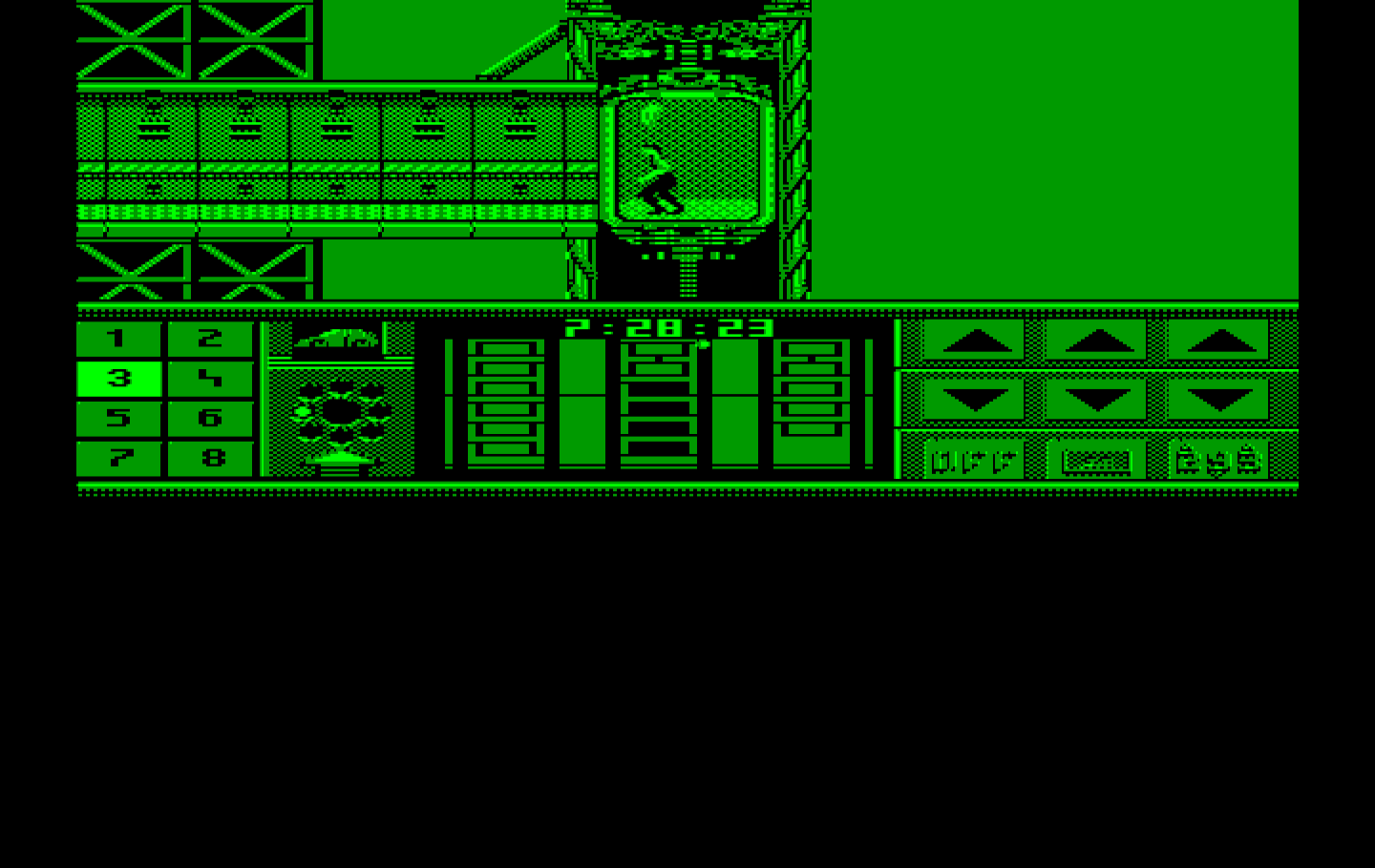 Impossible Mission II IBM PC/Compatibles Screenshot: This is the top of this tower...
