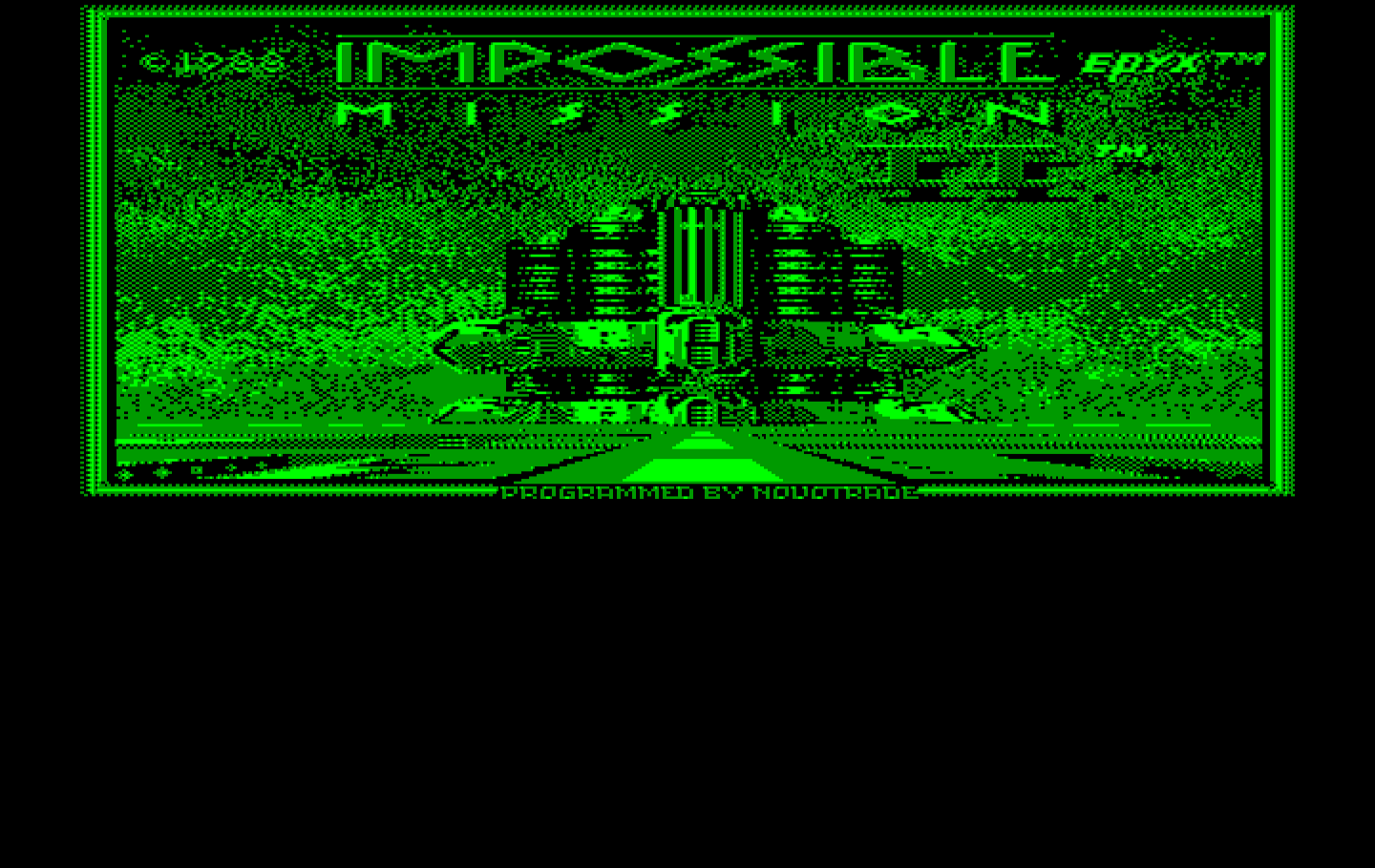 Impossible Mission II IBM PC/Compatibles Screenshot: Title screen.