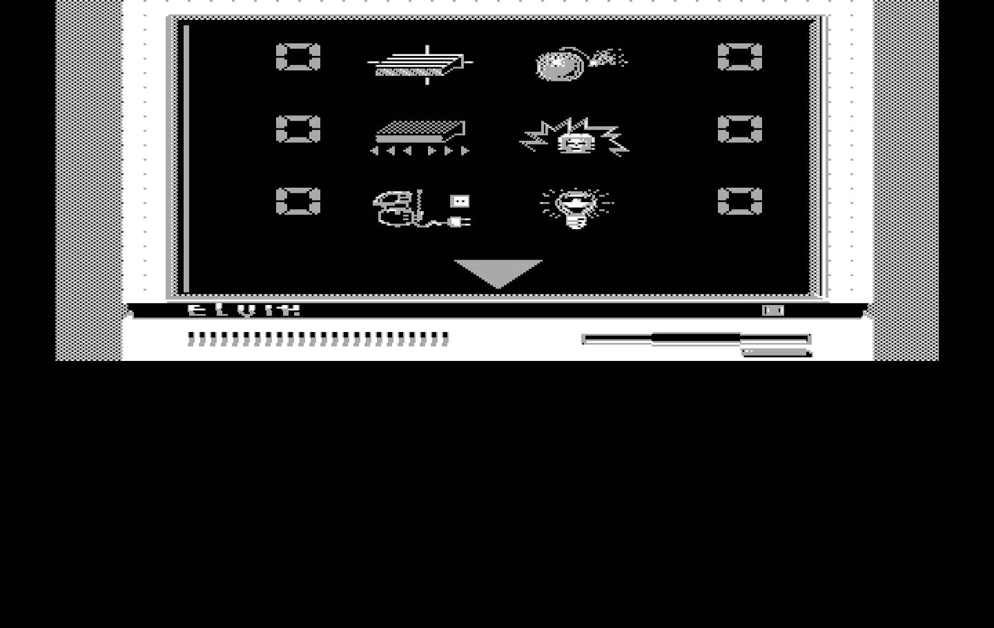 Impossible Mission II IBM PC/Compatibles Screenshot: Computer terminals can help you in your mission; if you have found the right clues!