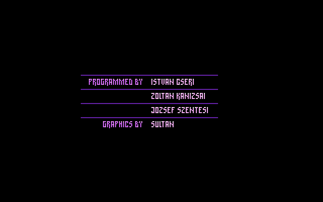 Impossible Mission II Amiga Screenshot: Game credits.
