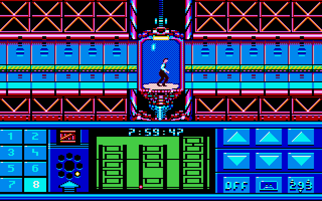 Impossible Mission II Amiga Screenshot: Game start.