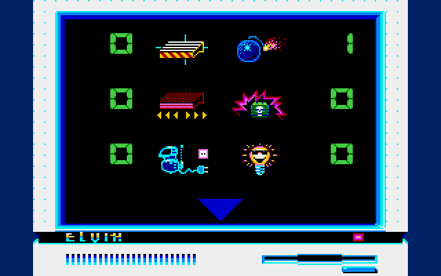 Impossible Mission II Amiga Screenshot: Use the computer to help make your mission easier.