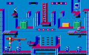 Impossible Mission II for Amiga - One of the numerous rooms to search.