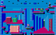 Impossible Mission II for Amiga - Each room has a different layout.