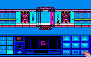 Impossible Mission II for Amiga - Attempting to unlock the door to the next tower.