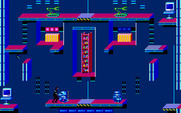 Impossible Mission II for Amiga - Don't touch security robots, they're deadly!