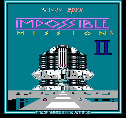 Impossible Mission II NES / Famicom Screenshot: Title screen.