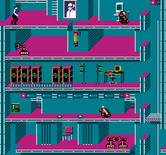 Impossible Mission II for NES / Famicom - Entering a room; there is a lot to search for here...