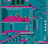 Impossible Mission II for NES / Famicom - Reaching some of the items to search here will be tricky...