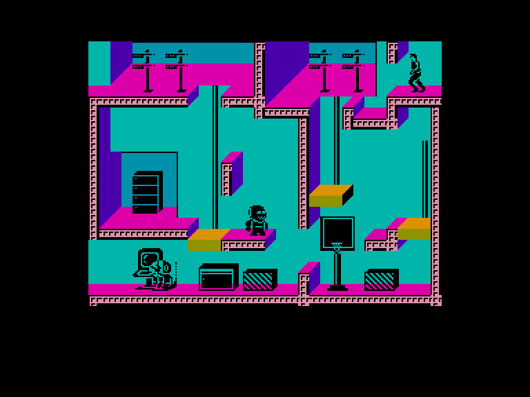 Impossible Mission II Enterprise Screenshot: Another tricky room...